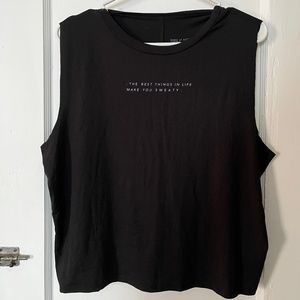 "The Best Things in Life Make You Sweaty" cut off style athletic tank
